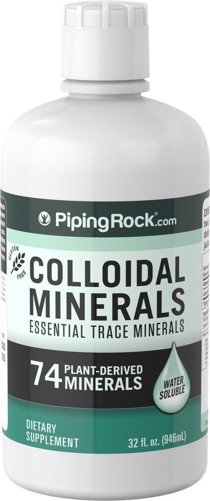 Minerales coloidales (sin sabor), 32 fl oz (946 mL) Botella/Frasco