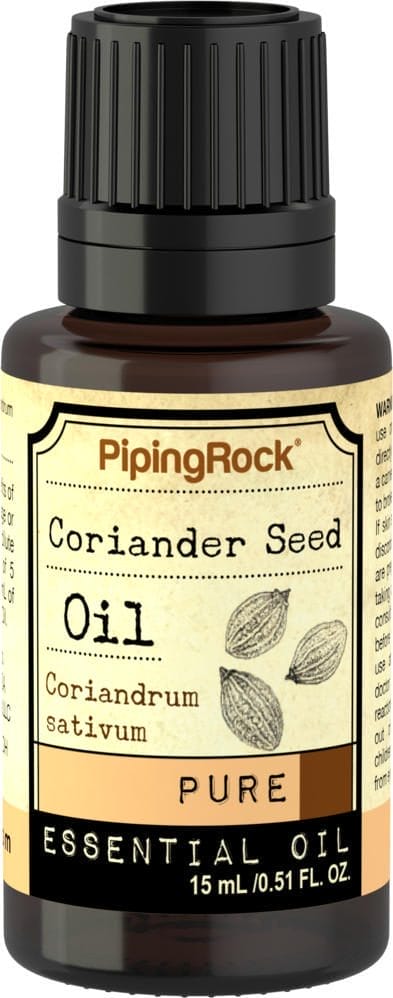 Aceite esencial de semilla de cilantro, puro (GC/MS Probado), 1/2 fl oz (15 mL) Frasco con dosificador