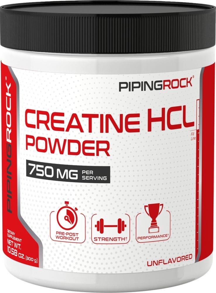 Creatine HCL Powder, 750 mg (per serving), 10.58 oz (300 g) Bottle