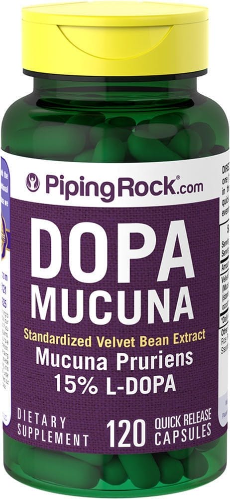 DOPA Mucuna Pruriens - Estandarizado, 350 mg, 120 Cápsulas de liberación rápida