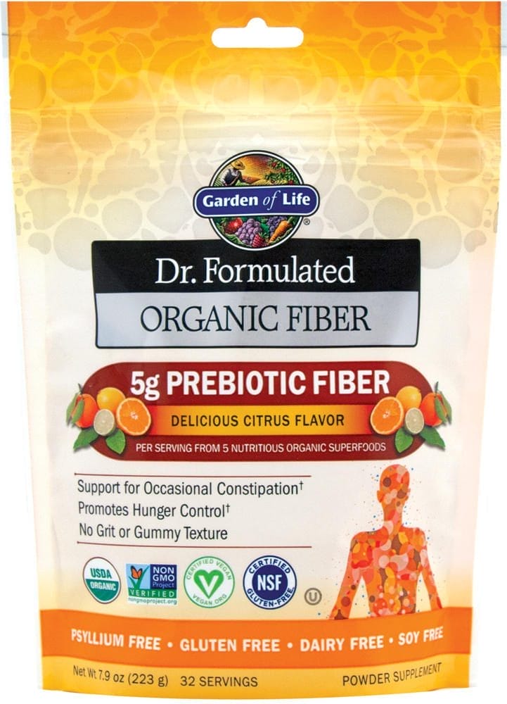 Fibra orgánica prebiótica en polvo Dr. Formulated (sabor a cítricos), 7.9 oz (223 g) Bolsa