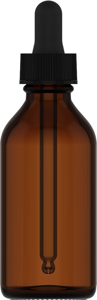 Dropper Bottle, 2 fl oz (59 mL) Glass Amber, Dropper Bottle