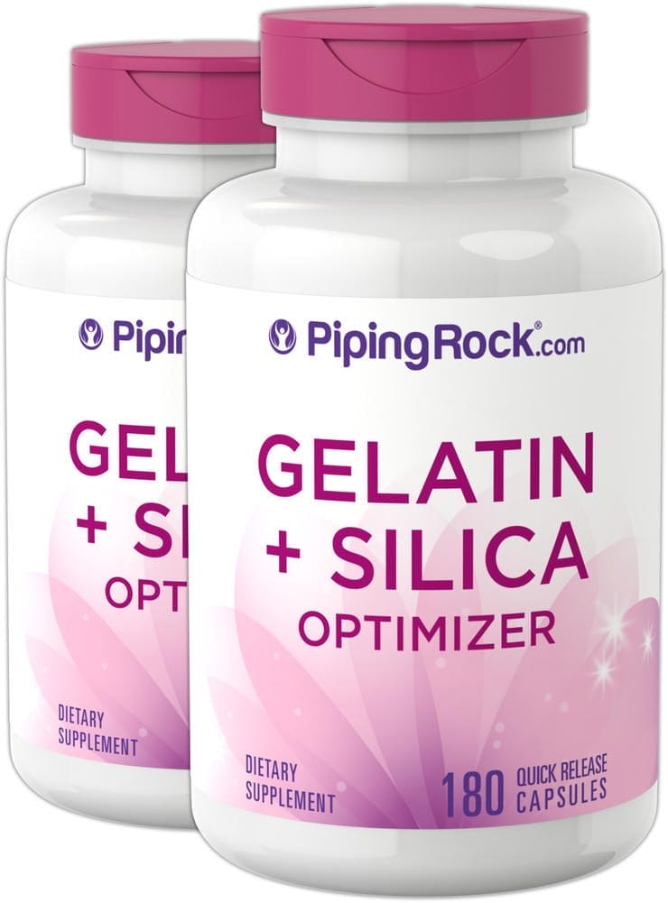 Gelatina y silicona, optimizador, 540 mg, 180 Cápsulas de liberación rápida, 2 Botellas/Frascos