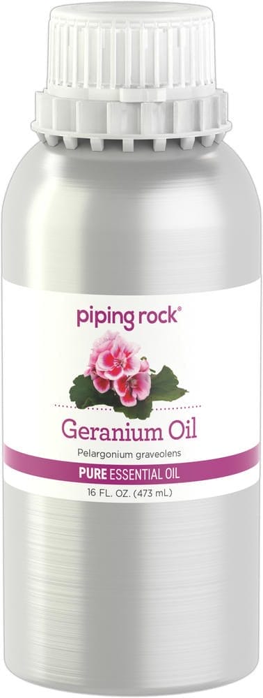 Aceite esencial de geranio, puro (GC/MS Probado), 16 fl oz (473 mL) Lata