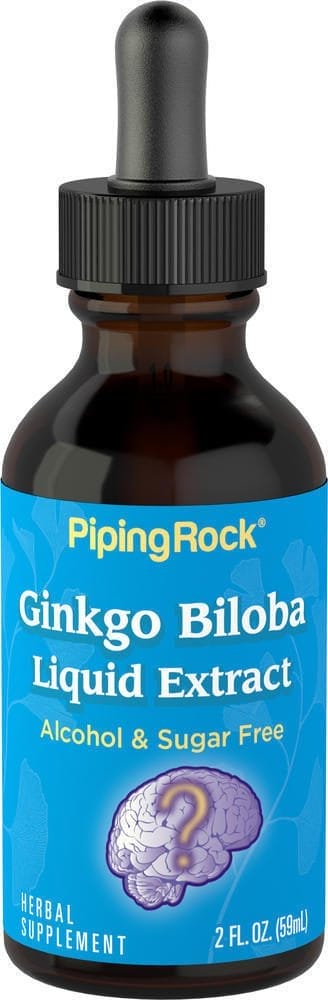 Extracto líquido de binkgo biloba - Sin alcohol, 2 fl oz (59 mL) Frasco con dosificador