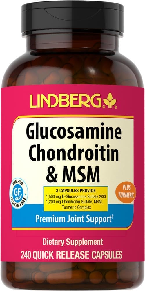 Sulfato de glucosamina y condroitina, 240 Cápsulas de liberación rápida