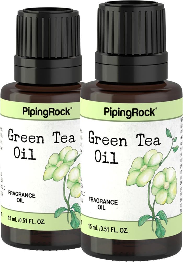 Aceite con fragancia de té verde, 1/2 fl oz (15 mL) Frasco con dosificador, 2 Frascos con dosificador