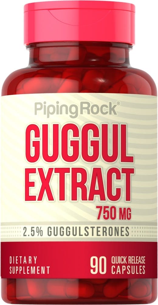 Extracto de gugul (gugulesteronas), 750 mg, 90 Cápsulas de liberación rápida