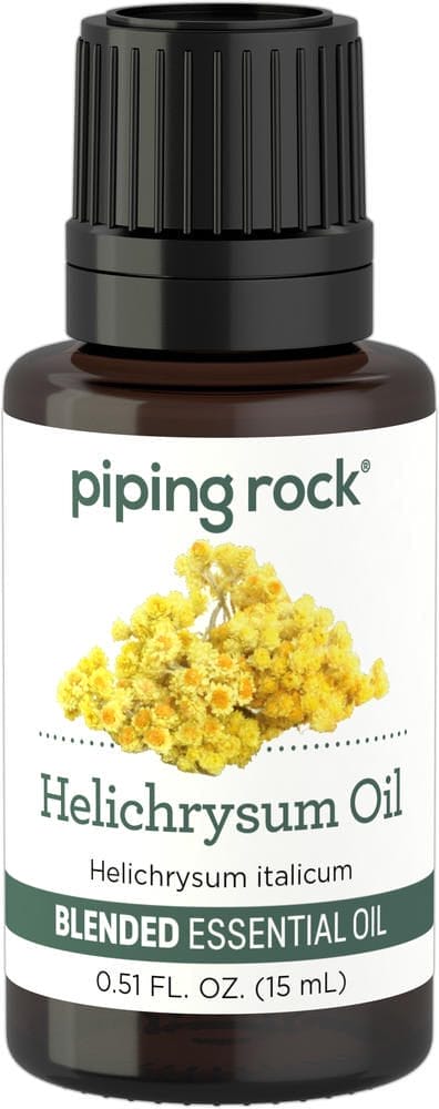 Mezcla de aceite esencial de helichrysum, 100 % puro (GC/MS Probado), 1/2 fl oz (15 mL) Frasco con dosificador