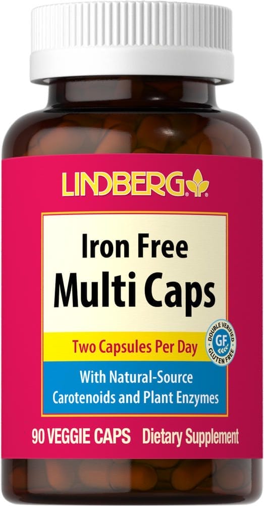 Cápsulas multivitaminas sin hierro, 90 Cápsulas vegetarianas