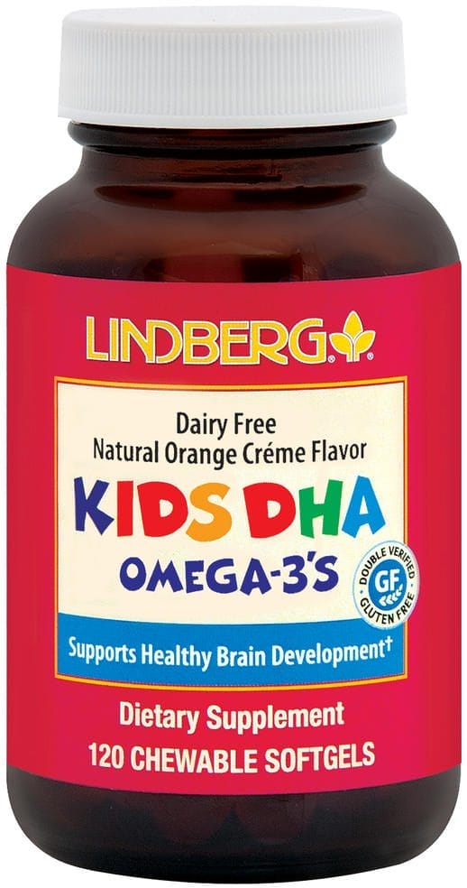 Cápsulas masticables con omega-3 (DHA) para niños (sabor natural Orange Creme), 200 mg (por porción), 120 Perlas