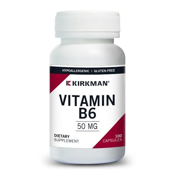 Kirkman, Vitamina B-6, 50mg, 100 cápsulas