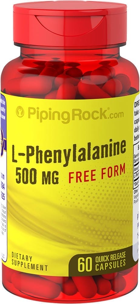 L-fenilalanina , 500 mg, 60 Cápsulas de liberación rápida