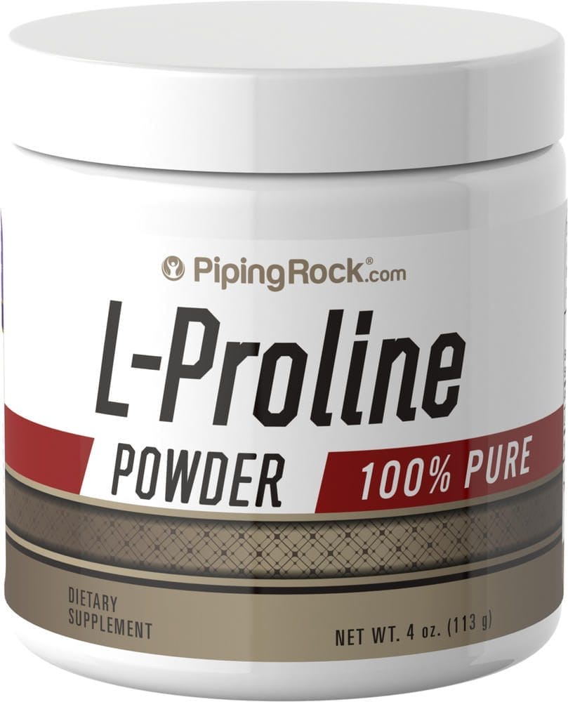 L-prolina en polvo, 4 oz (113 g) Botella/Frasco