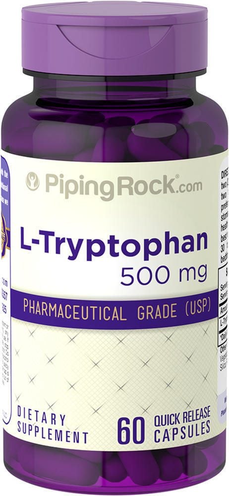 L-triptófano , 500 mg, 60 Cápsulas de liberación rápida