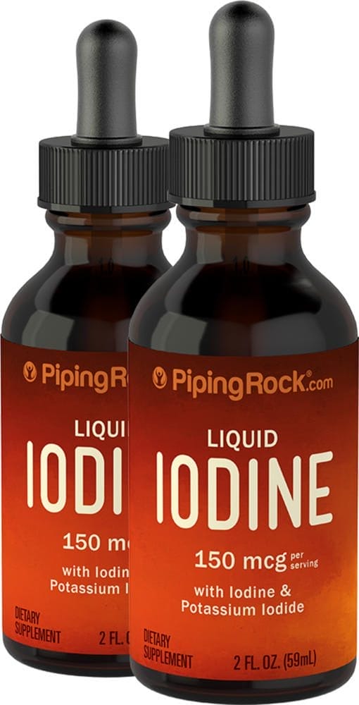 Yodo líquido, 2 fl oz (59 mL) Frasco con dosificador, 2 Botellas/Frascos