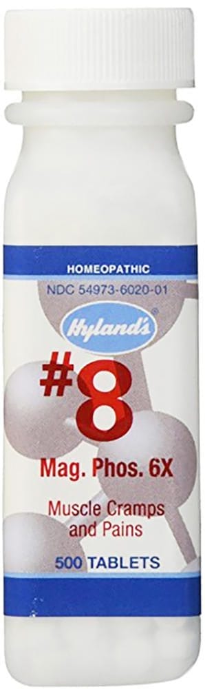 Fósforo de magnesio 30x Homeopatía para calambres en los músculos, 500 Tabletas