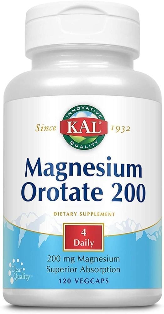 Orotato de magnesio, 200 mg, 120 Cápsulas vegetarianas