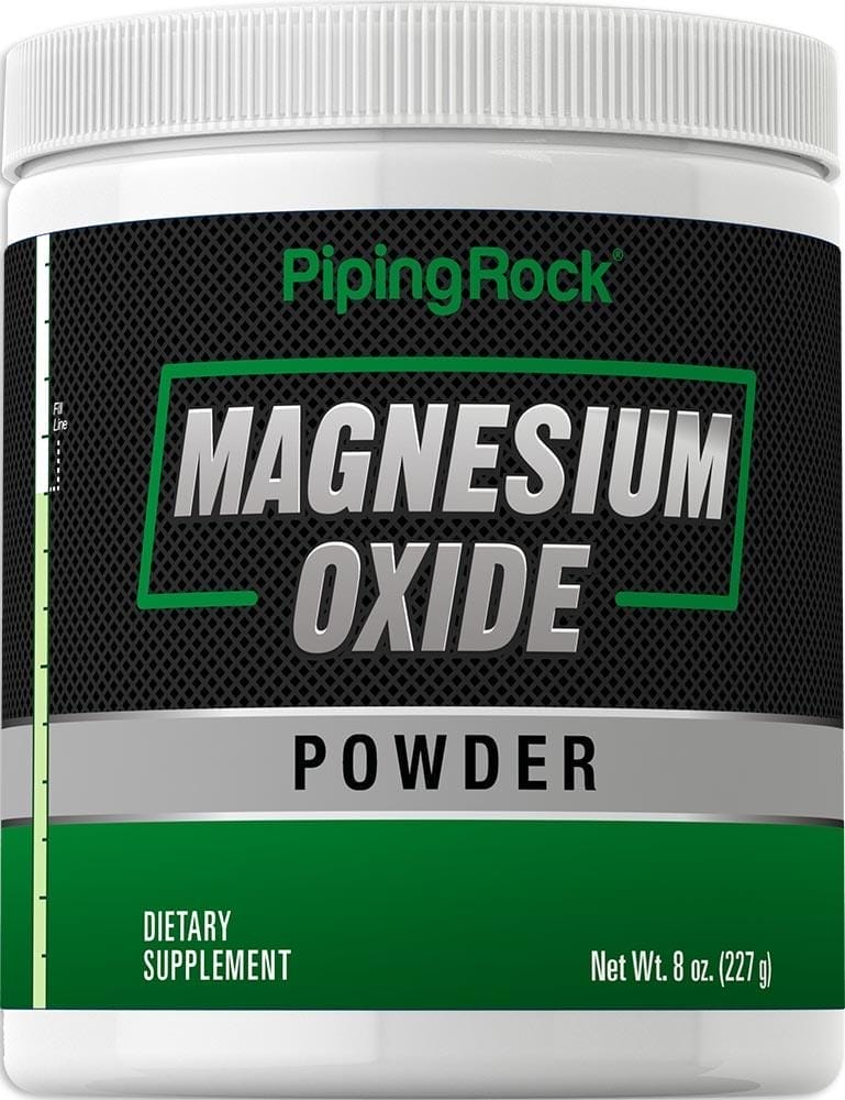 Óxido de magnesio en polvo, 8 oz (227 g) Botella/Frasco