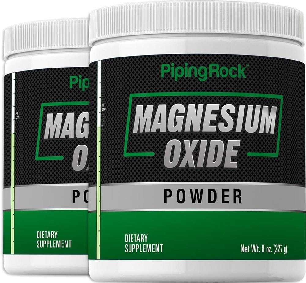 Óxido de magnesio en polvo, 8 oz (227 g) Botella/Frasco, 2 Botellas/Frascos