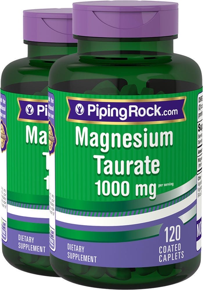 Taurato de magnesio (por dosis), 1000 mg, 120 Comprimidos recubiertos, 2 Botellas/Frascos