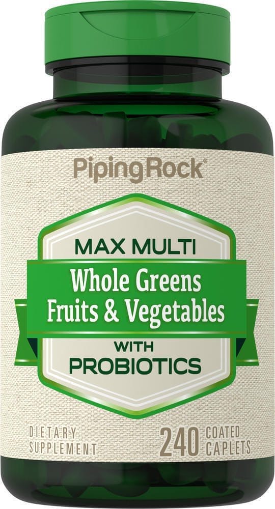 Max Whole Greens/Multialimentos completos, sin hierro, 240 Comprimidos recubiertos