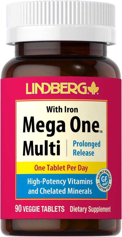 Multivitaminas Mega One con hierro (efecto prolongado), 90 Tabletas vegetarianas