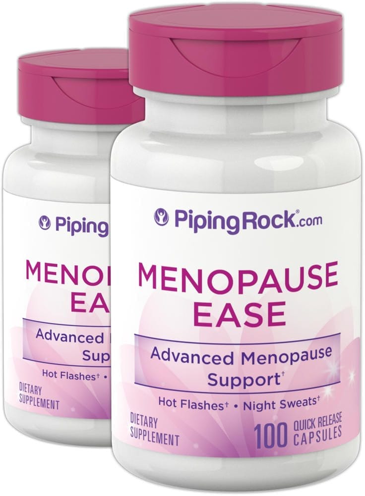 Alivio de los síntomas de la menopausia, 100 Cápsulas de liberación rápida, 2 Botellas/Frascos