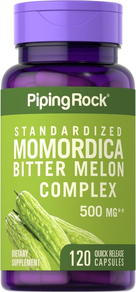 Melón amargo momordita estandarizado , 500 mg, 120 Cápsulas de liberación rápida