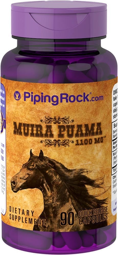 Muira Puama , 1100 mg, 90 Cápsulas de liberación rápida