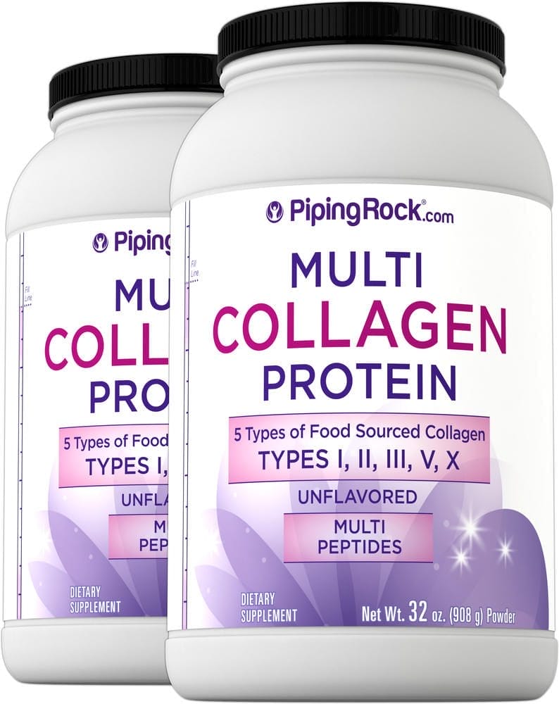 Multi Collagen Protein Powder, 10,000 mg, 32 oz (908 g) Botella/Frasco, 2 Botellas/Frascos