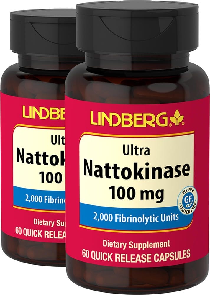 Natokinasa, 100 mg, 60 Cápsulas, 2 Botellas/Frascos