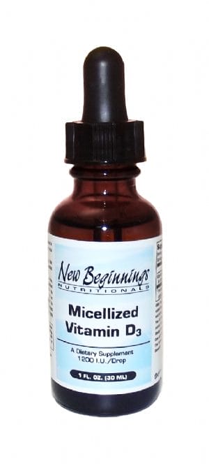 Vitamina D3 micelizada: 30 mcg (1200 UI) por gota