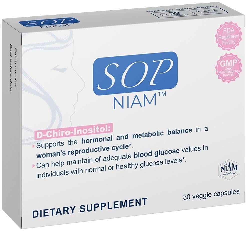 SOP NIAM - D-Chiro Inositol, vitaminas y minerales, 30 cápsulas