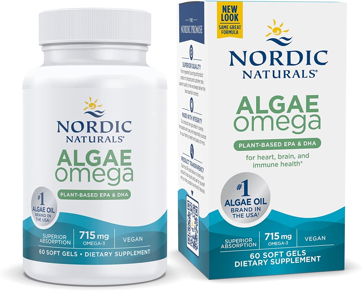 Nordic Naturals, Algae Omega, 60 Soft Gels, 715 mg
