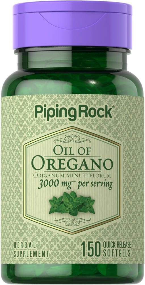 Aceite de orégano , 3000 mg (por porción), 150 Cápsulas blandas de liberación rápida