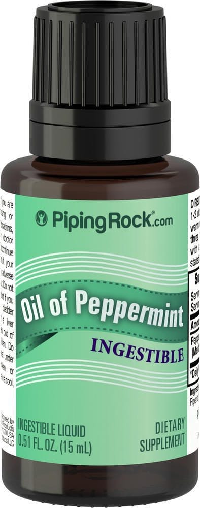 Aceite de menta comestible, puro, 1/2 fl oz (15 mL) Frasco con dosificador