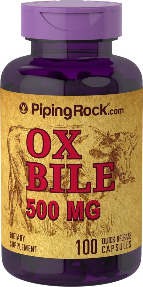 Hiel de buey , 500 mg, 100 Cápsulas de liberación rápida