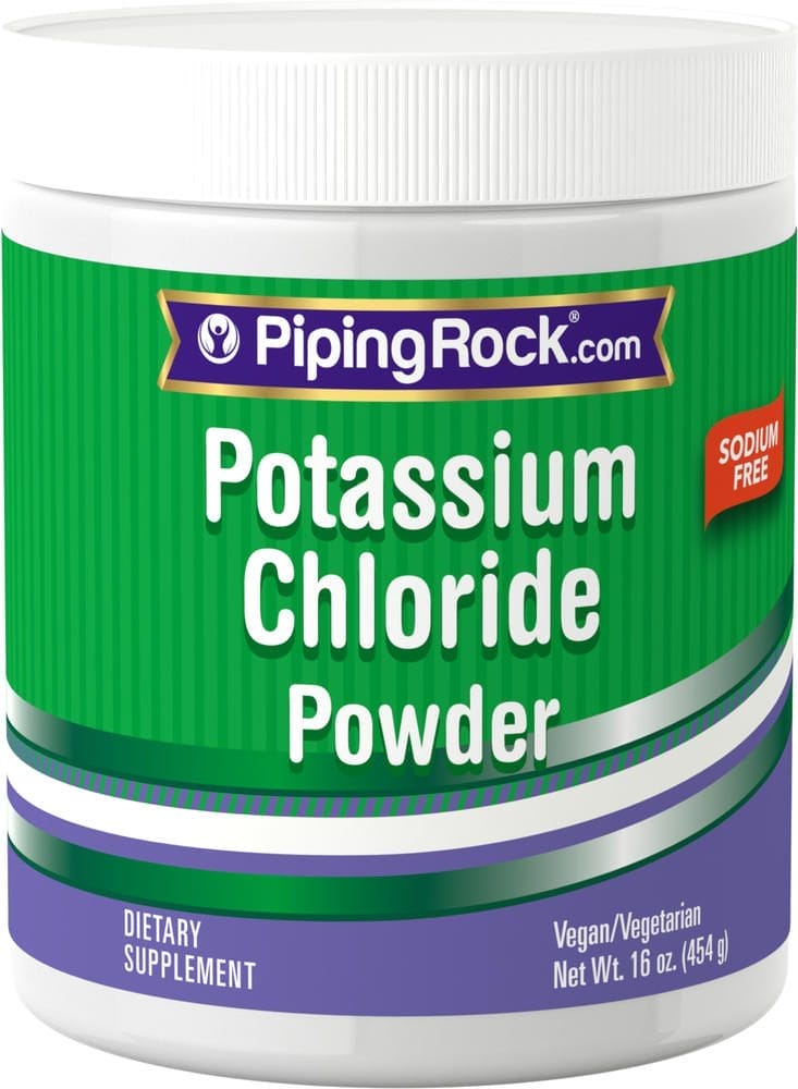 Polvo de cloruro de potasio, 408 mg, 16 oz (454 g) Botella/Frasco