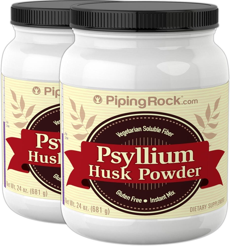 Cáscara de psyllium - Semilla en polvo, 24 oz (681 g) Botellas/Frascos, 2 Botellas/Frascos