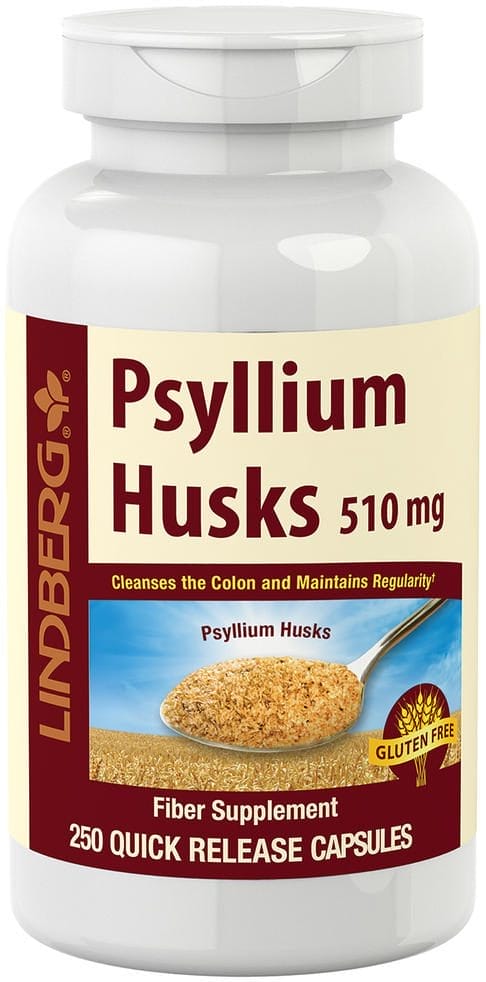 Cáscaras de psyllium , 510 mg, 250 Cápsulas