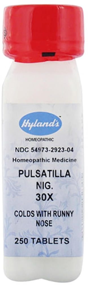 Pulsatilla 30X Homeopatía para catarros, goteos nasales, 250 Tabletas