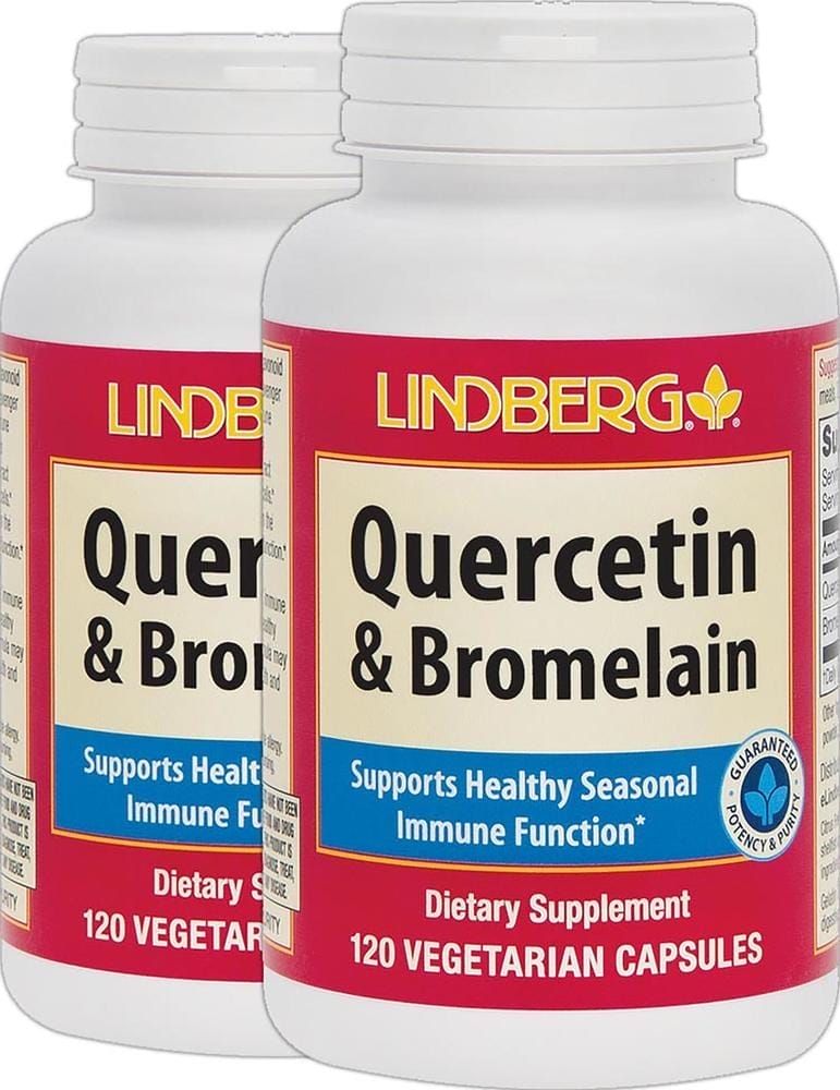 Quercetin & Bromelain, 120 Cápsulas vegetarianas, 2 Botellas/Frascos