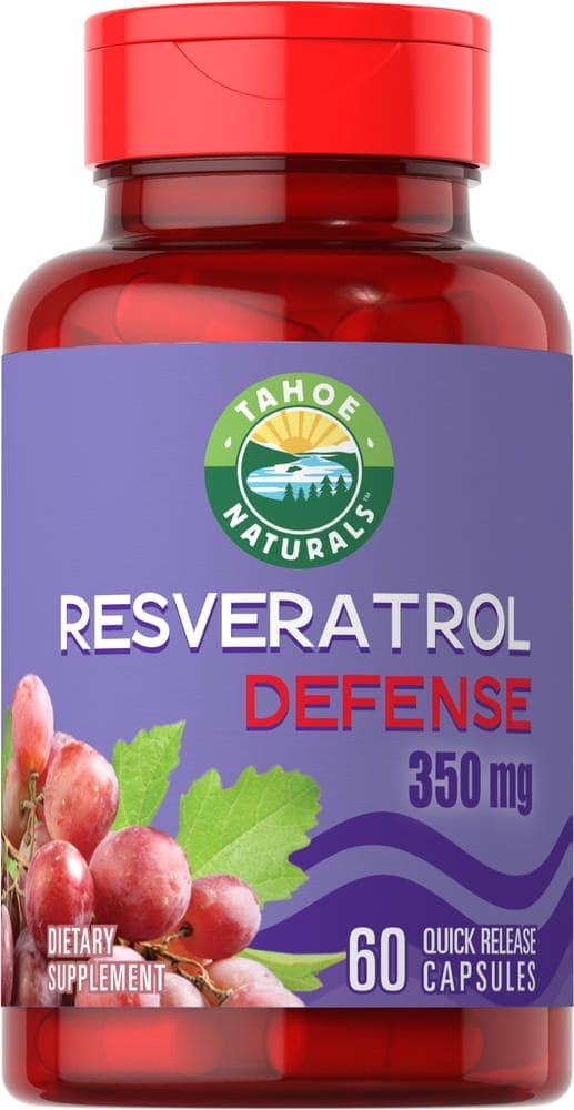 Resveratrol , 350 mg, 60 Cápsulas de liberación rápida