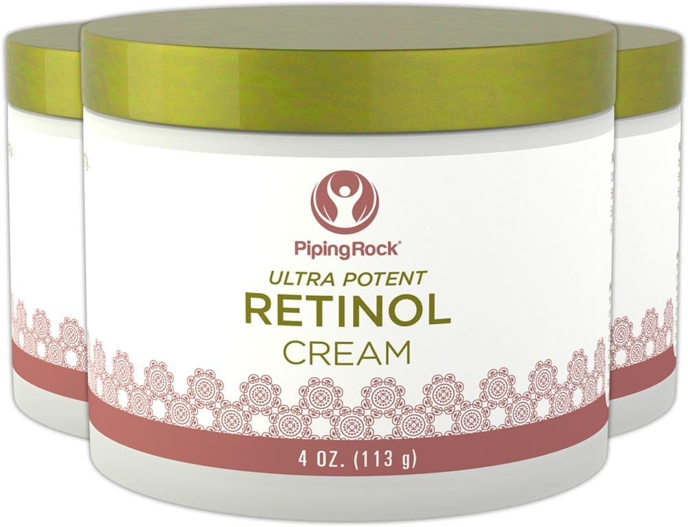Crema con retinol (crema con vitamina A de gran potencia), 400,000 IU per Jar IU, 4 oz (113 g) Tarro, 3 Tarros