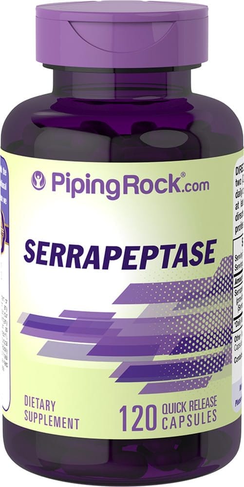 Serrapeptasa, 120,000 SPU, 120 Cápsulas de liberación rápida