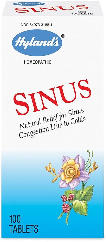 Homeopatía de sinus para congestiones sinusales debidas a catarros, 100 Tabletas