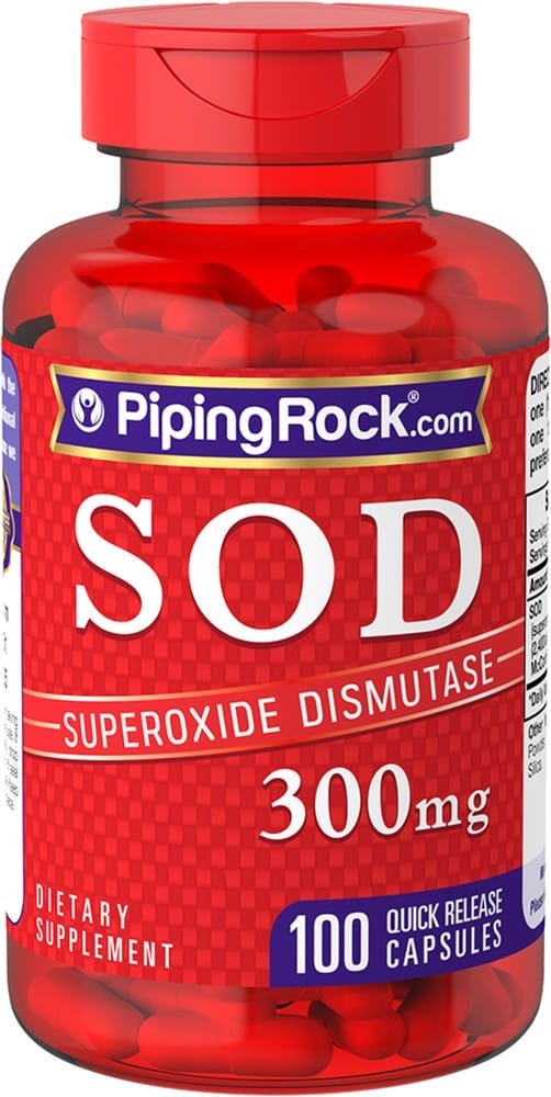 SOD superóxido dismutasa 2400 unidades, 300 mg, 100 Cápsulas de liberación rápida