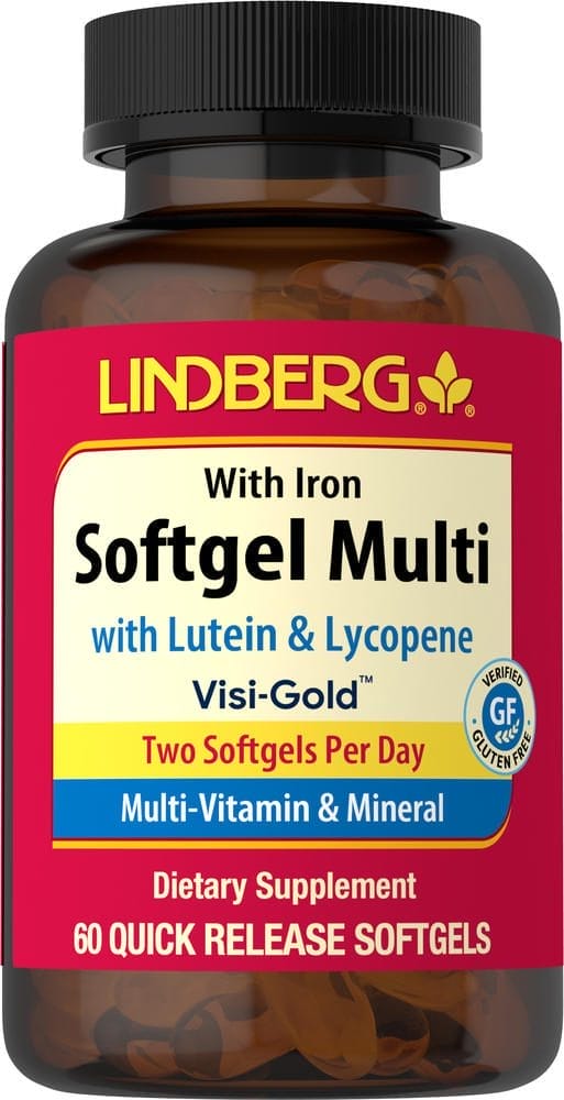 Cápsulas blandas multivitaminas con luteína y licopeno, 60 Perlas