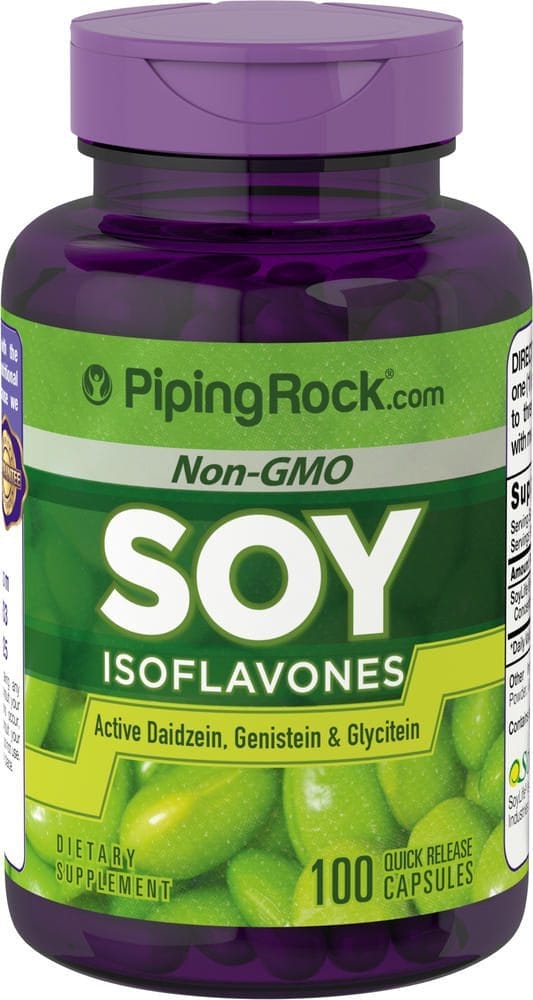 Isoflavonas de soja , 650 mg, 100 Cápsulas de liberación rápida